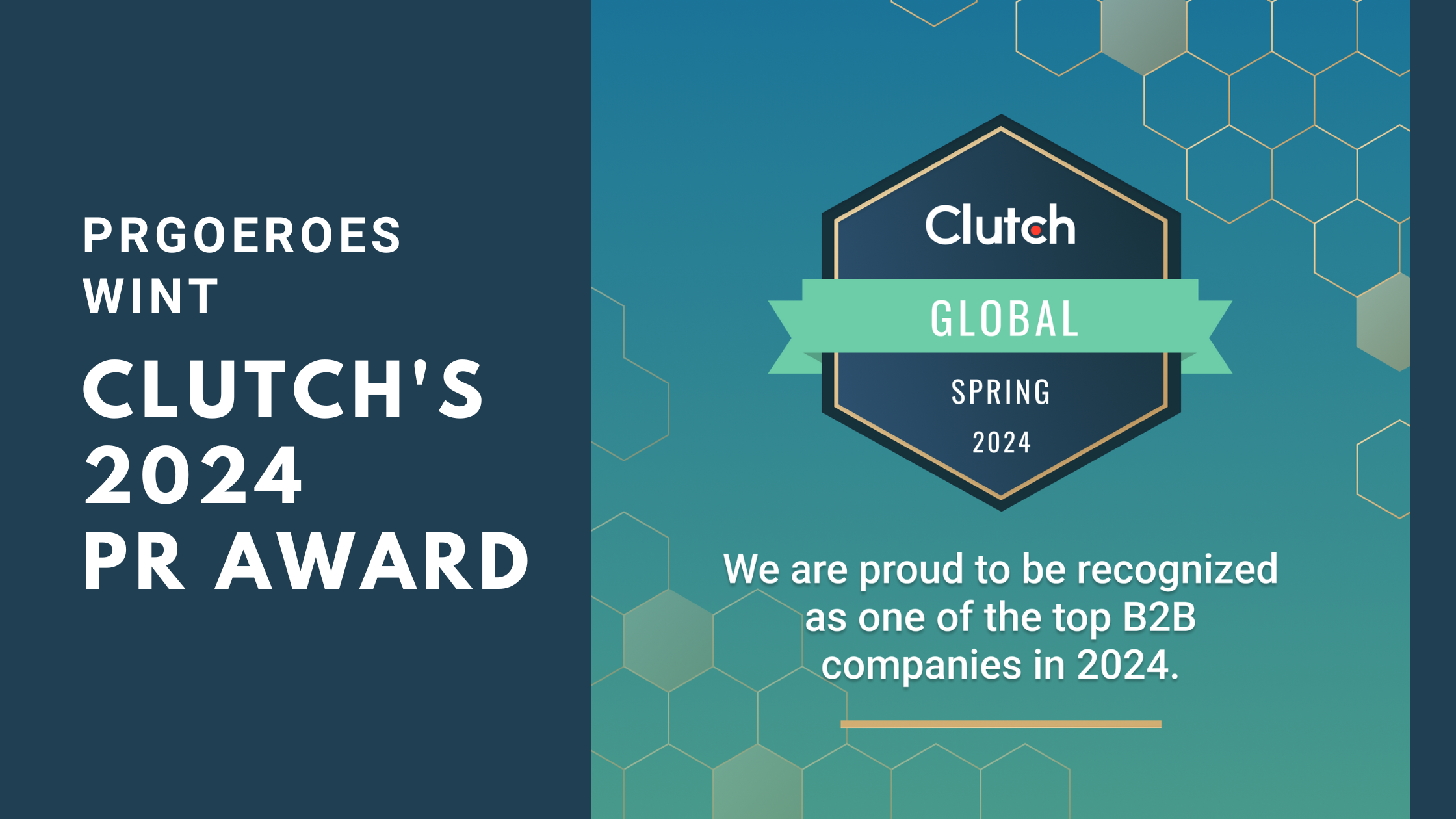PRGoeroes wint Clutch's 2024 PR Award