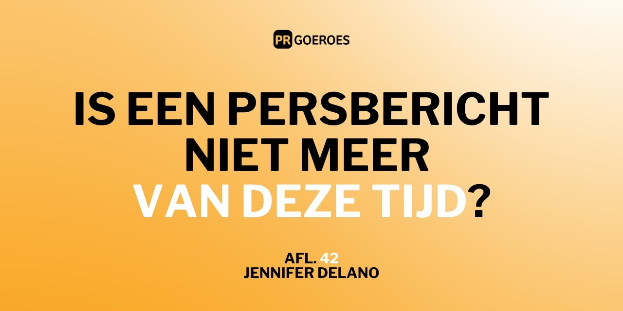 Is een persbericht niet meer van deze tijd? Is een persbericht niet meer van deze tijd?