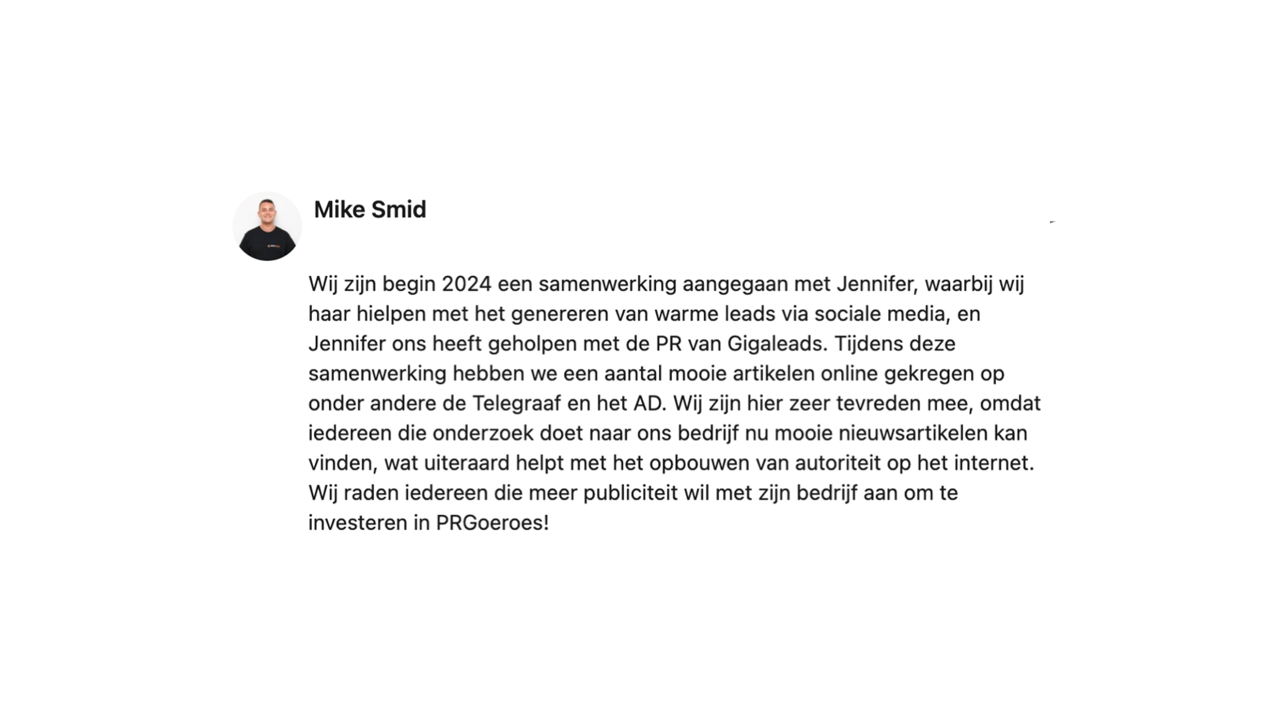 LinkedIn Review van Mike Smid