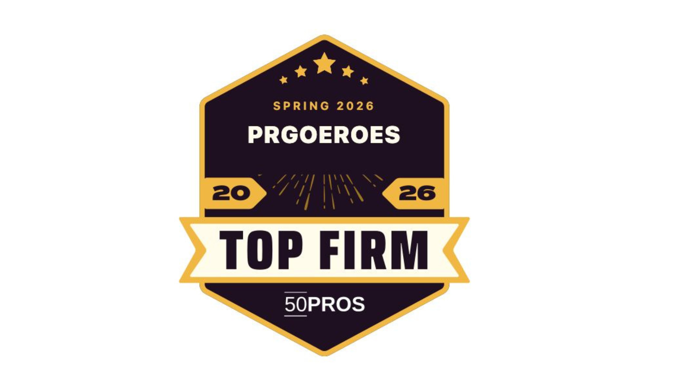 Door 50Pros uitgeroepen als Top Firm in de Spring (Q2 2026)
